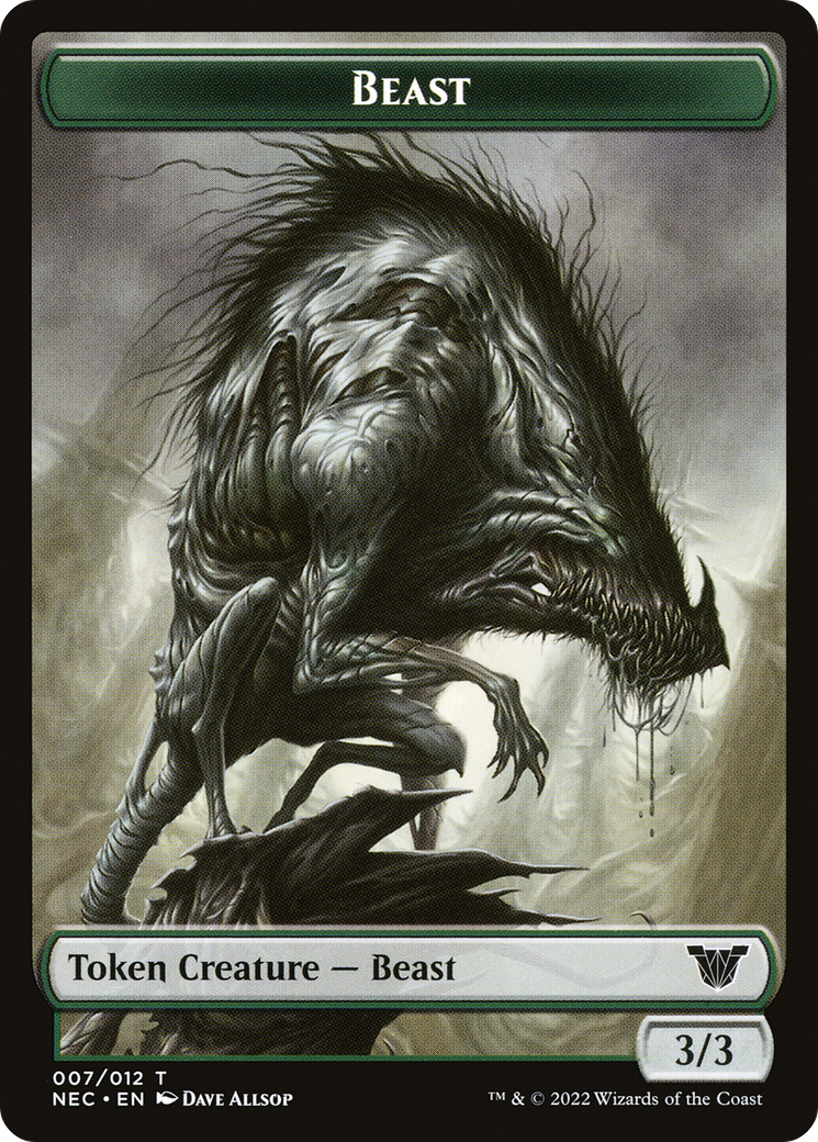 Beast (TNEC-007) - Neon Dynasty Commander Tokens Foil-1