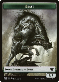 Beast (TNEC-007) - Neon Dynasty Commander Tokens Foil-1
