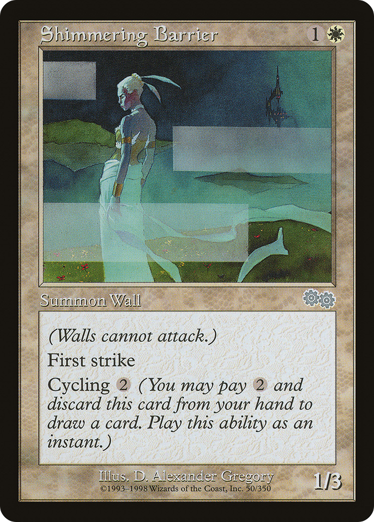 Shimmering Barrier [Urza's Saga]-1