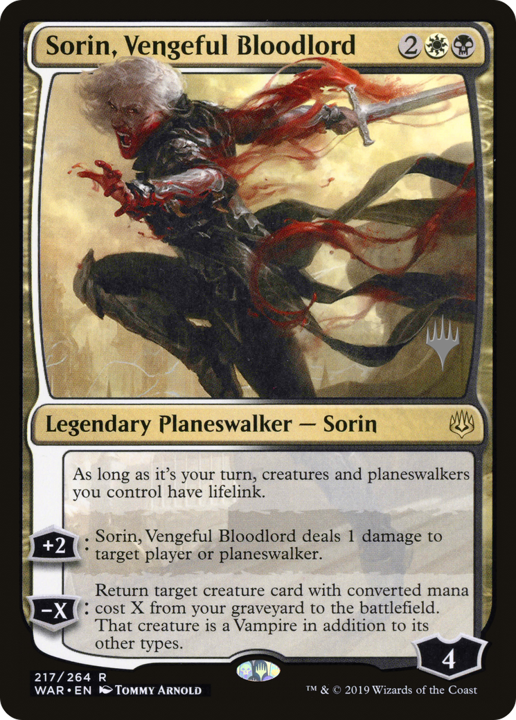 Sorin, Vengeful Bloodlord (Promo Pack) [War of the Spark Promos]-1