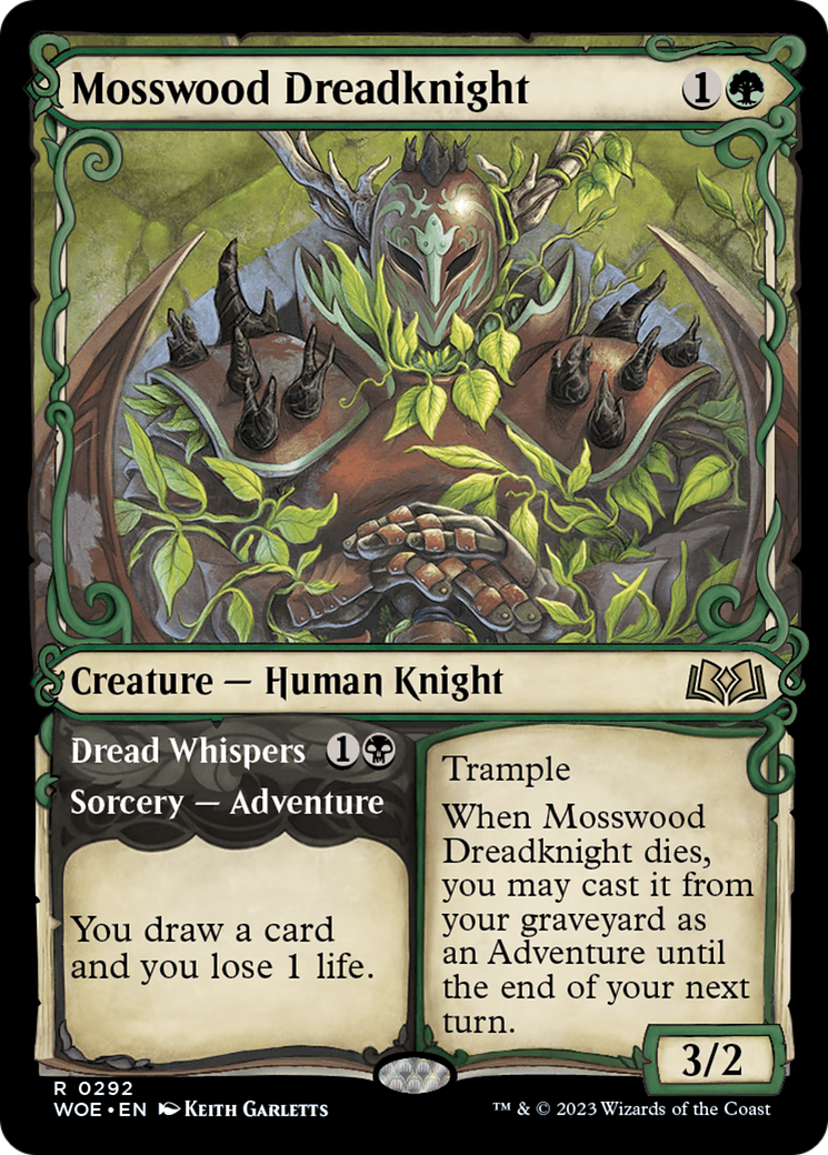 Mosswood Dreadknight // Dread Whispers (Showcase) [Wilds of Eldraine]-1