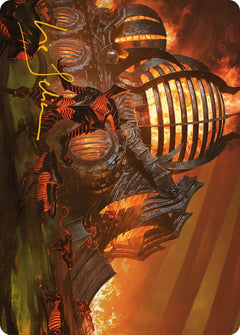 Urabrask's Forge Art Card (Gold-Stamped Signature) [Phyrexia: All Will Be One Art Series]-1