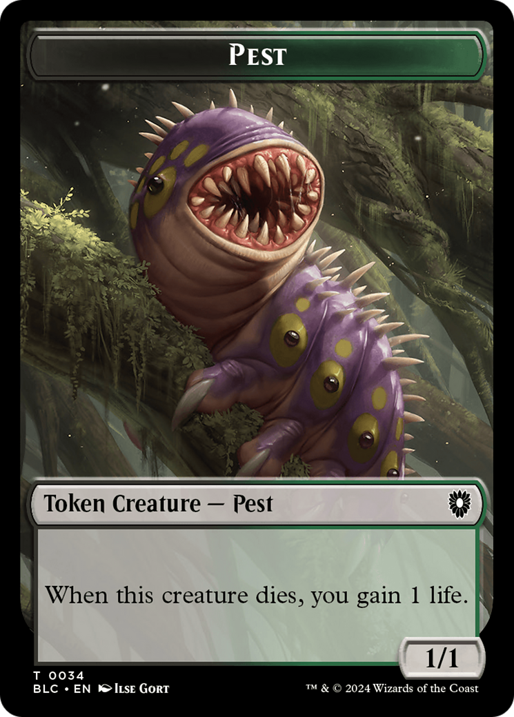 Pest (TBLC-034) - Bloomburrow Commander Tokens-1