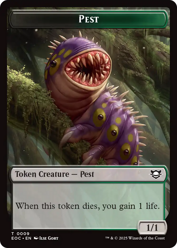 Copy // Pest Double-Sided Token [Edge of Eternities Commander Tokens]-2