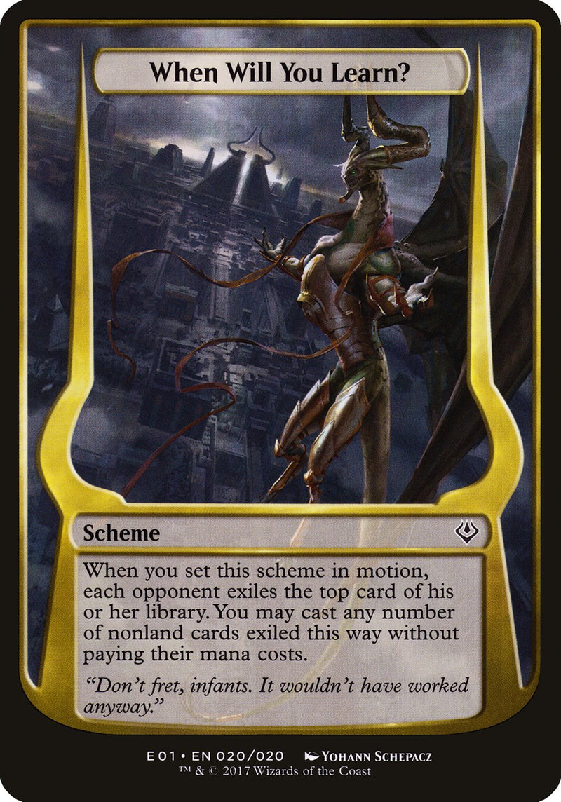 When Will You Learn? (Schemes) [Archenemy: Nicol Bolas Schemes]-1