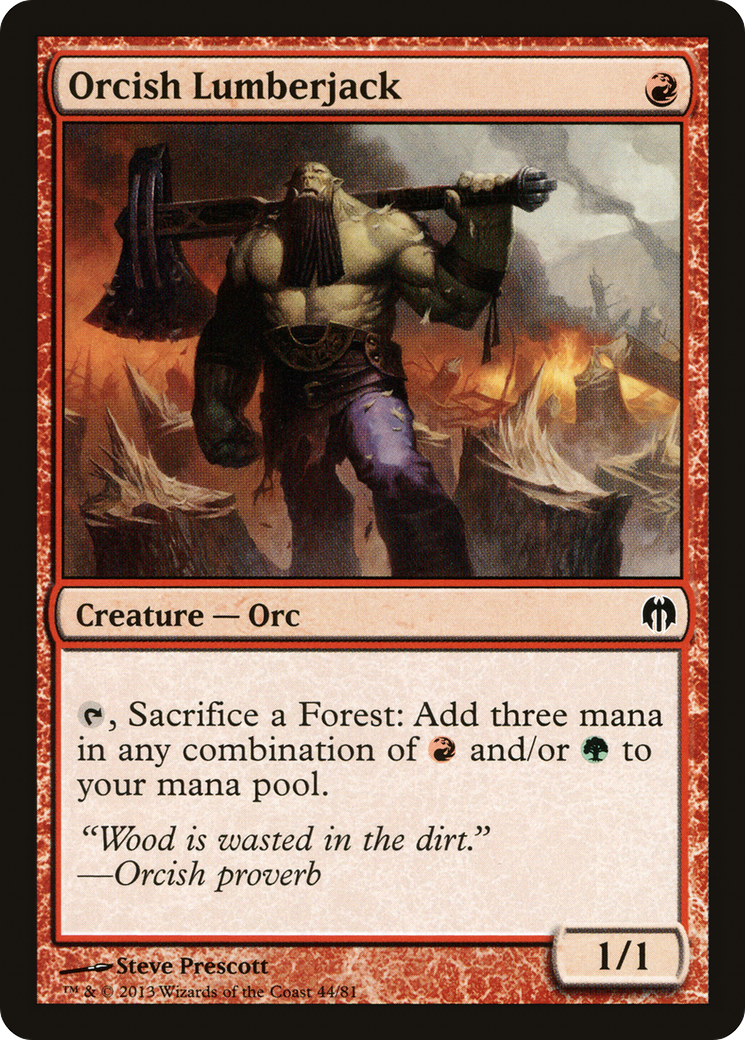 Orcish Lumberjack [Duel Decks: Heroes vs. Monsters]-1