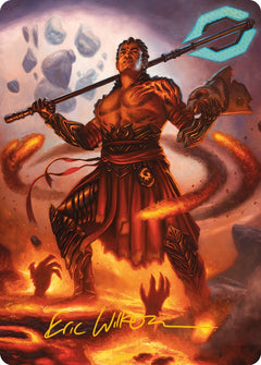 Koth, Fire of Resistance Art Card (Gold-Stamped Signature) [Phyrexia: All Will Be One Art Series]-1