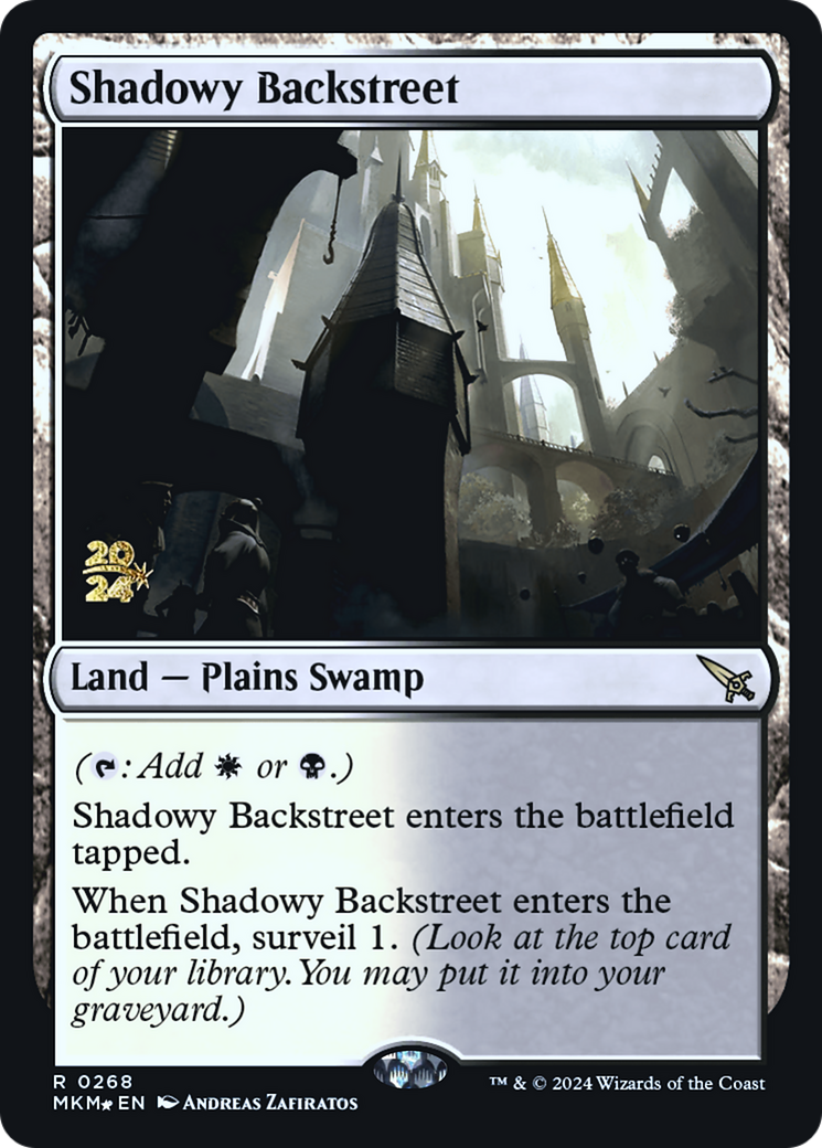 Shadowy Backstreet [Murders at Karlov Manor Prerelease Promos]-1