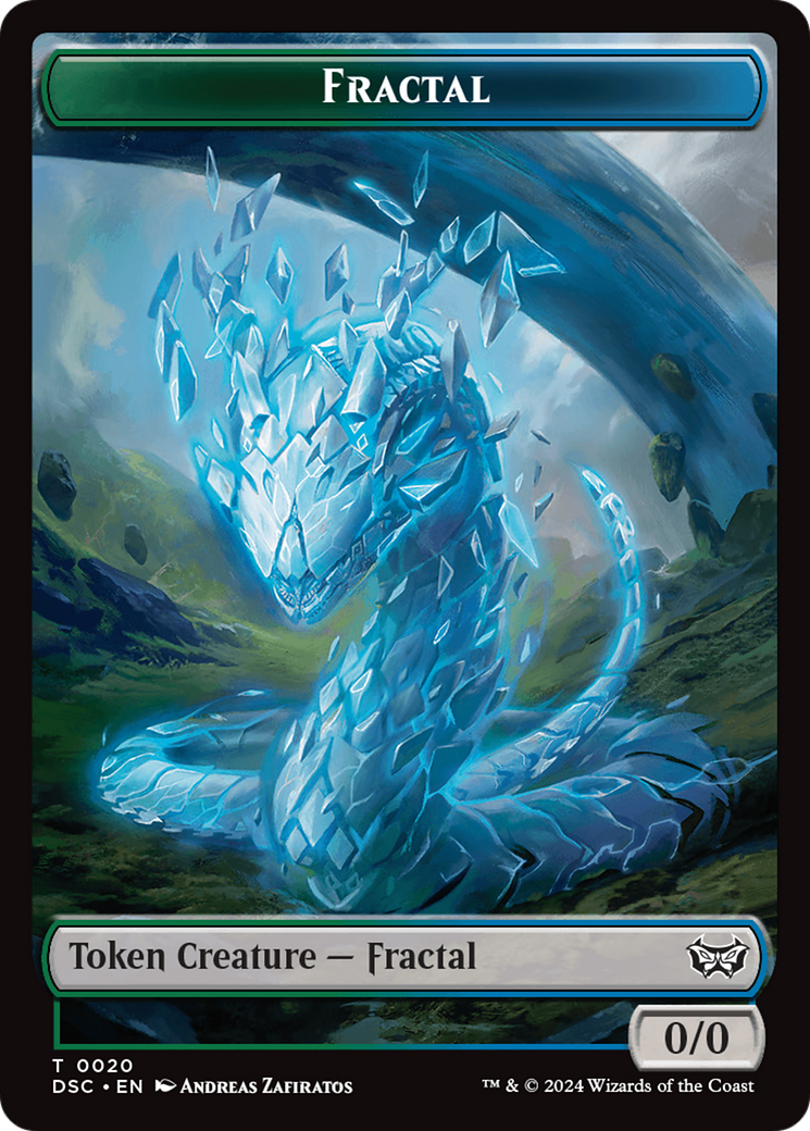 Wurm (0018) // Fractal Double-Sided Token [Duskmourn: House of Horror Commander Tokens]-2