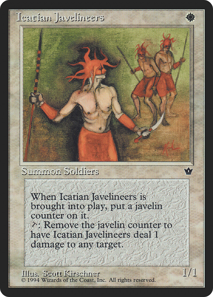 Icatian Javelineers (Scott Kirschner) [Fallen Empires]-1