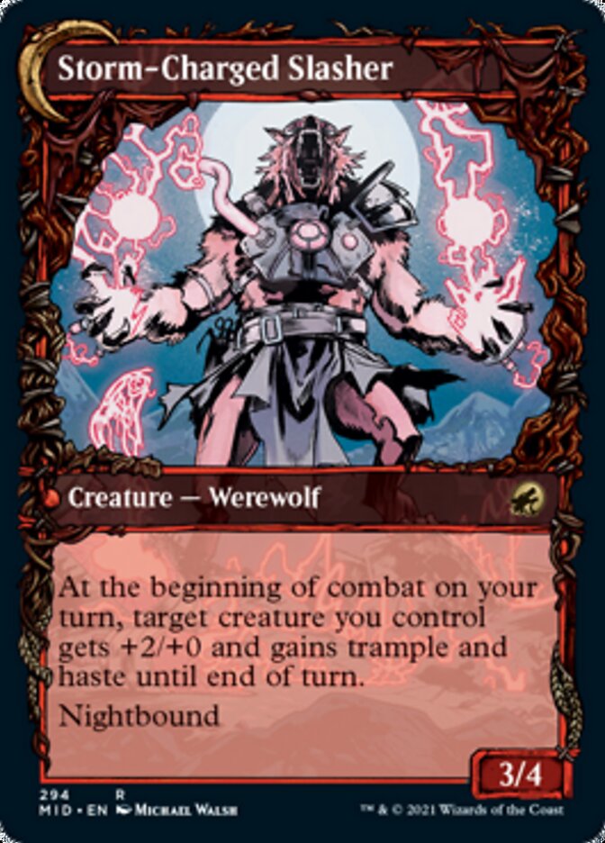 Reckless Stormseeker // Storm-Charged Slasher (Showcase Equinox) [Innistrad: Midnight Hunt]-2