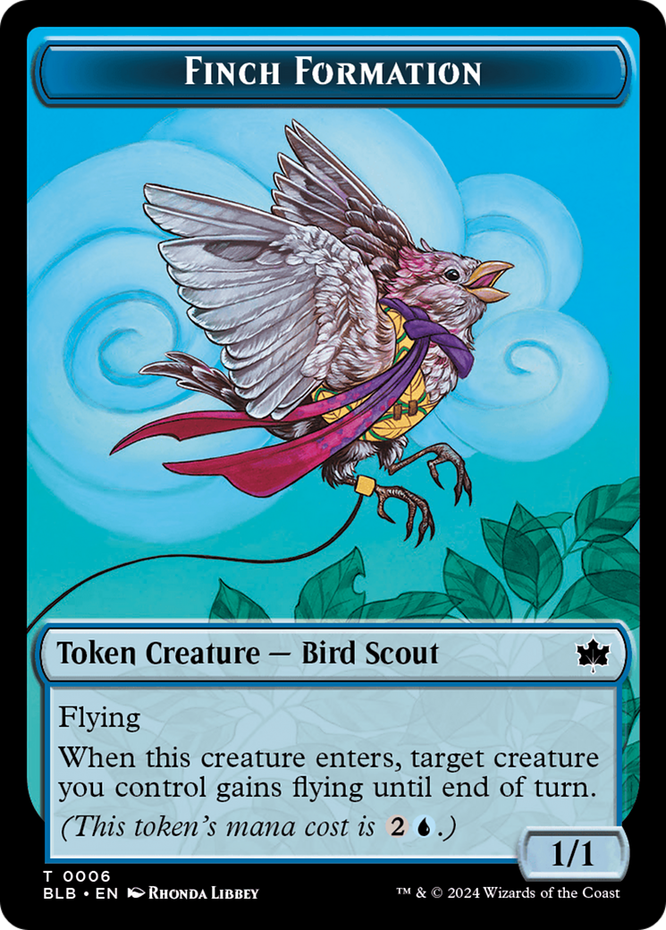 Rabbit // Finch Formation Double-Sided Token [Bloomburrow Tokens]-2