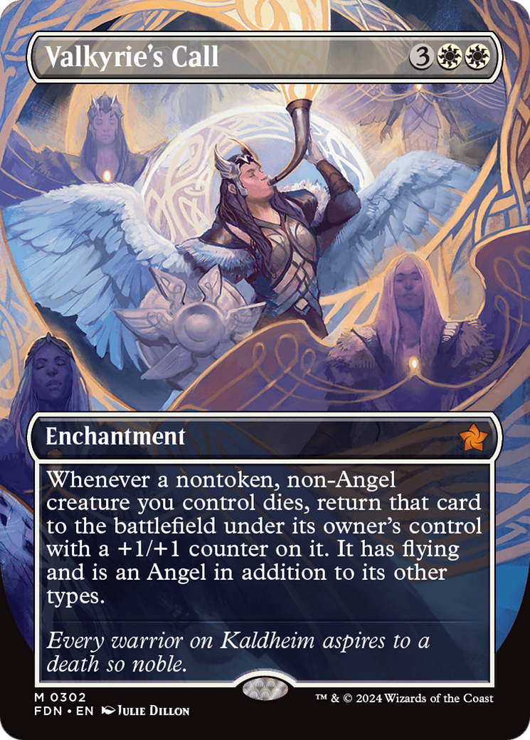 Valkyrie's Call (Borderless) (FDN-302) - Foundations: (enchantment) (Borderless)-1