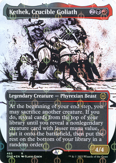 Kethek, Crucible Goliath (Borderless Ichor Step-and-Compleat Foil) [Phyrexia: All Will Be One]-1