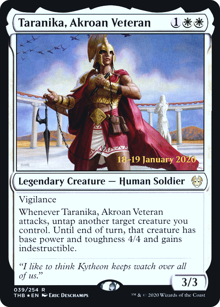 Taranika, Akroan Veteran [Theros Beyond Death Prerelease Promos]-1