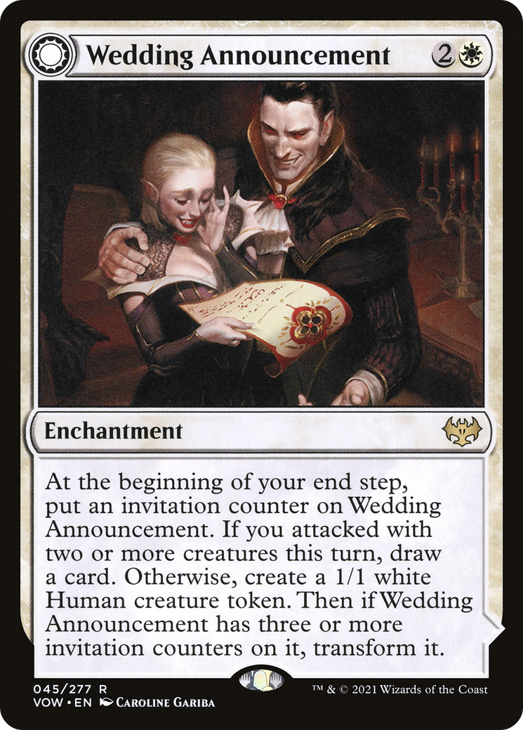 Wedding Announcement (VOW-045) - Innistrad: Crimson Vow: (Double Faced Transform)-3