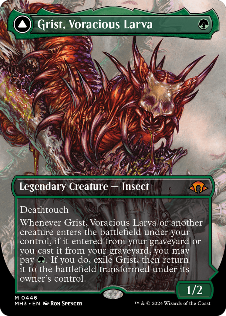 Grist, Voracious Larva // Grist, the Plague Swarm (Borderless) [Modern Horizons 3]-1