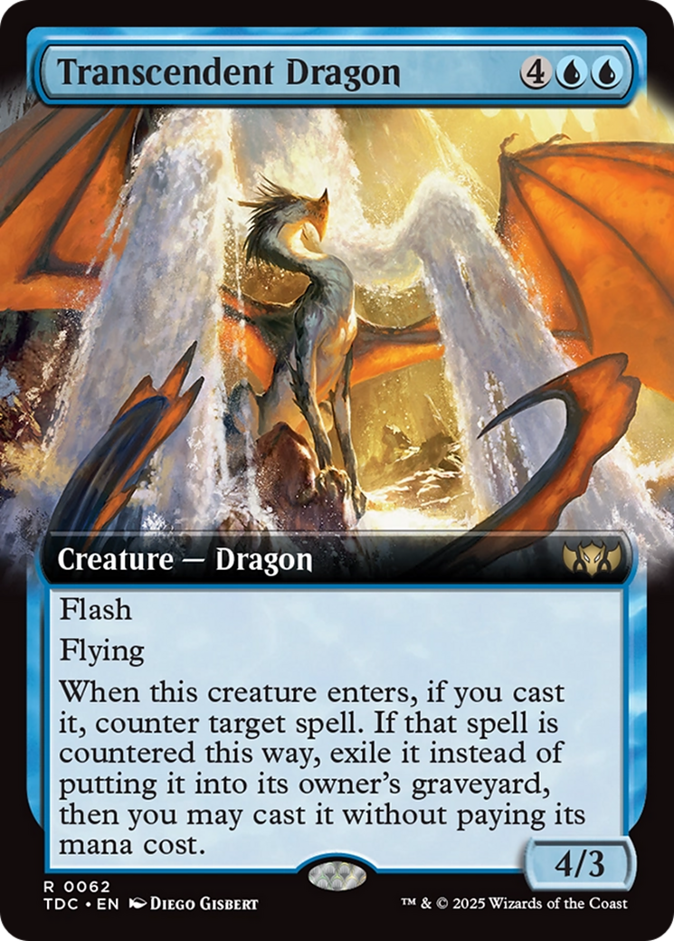 Transcendent Dragon (Extended Art) [Tarkir: Dragonstorm Commander]-1