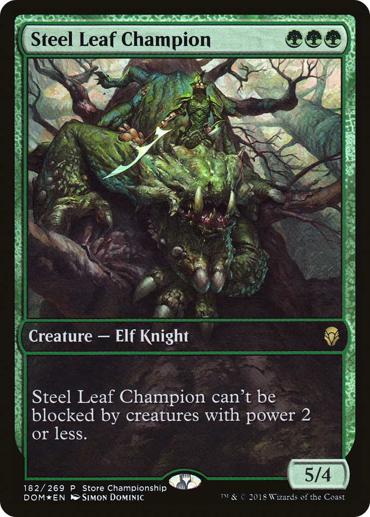 Steel Leaf Champion (Store Championship) (Full Art) [Dominaria Promos]-1