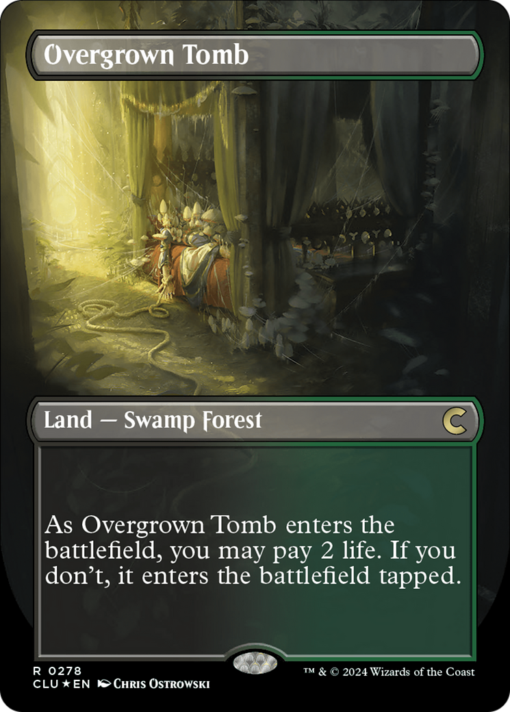 Overgrown Tomb (Borderless) [Ravnica: Clue Edition]-1
