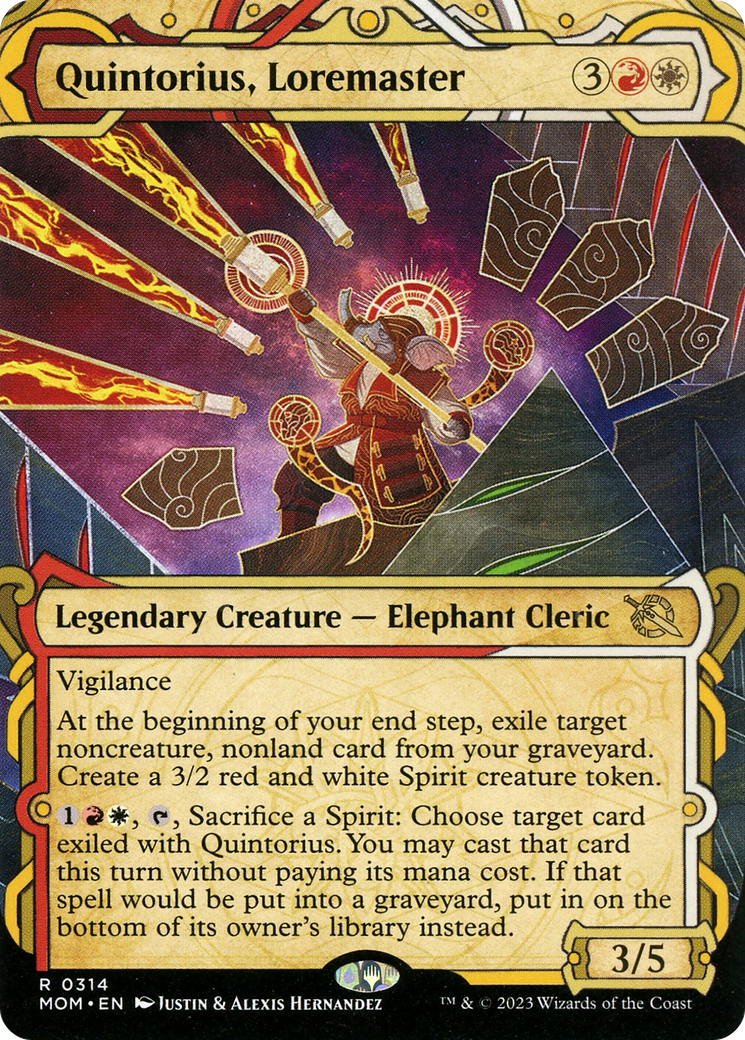 Quintorius, Loremaster (Showcase Planar Booster Fun) [March of the Machine]-1