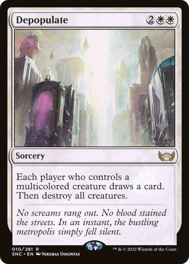 Depopulate (Promo Pack) [Streets of New Capenna Promos]-1