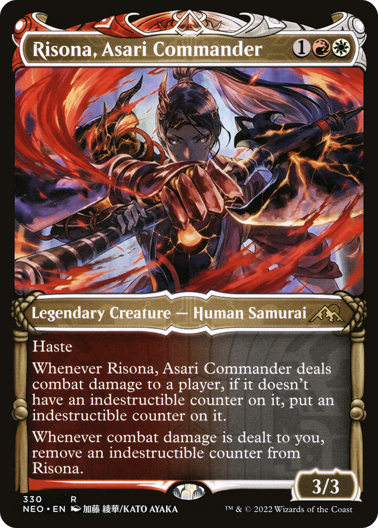Risona, Asari Commander (Showcase Samurai) [Kamigawa: Neon Dynasty]-1