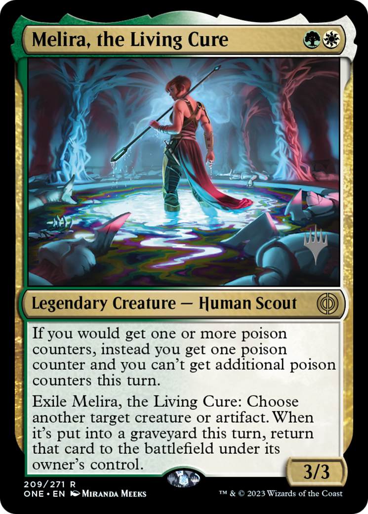 Melira, the Living Cure (Promo Pack) [Phyrexia: All Will Be One Promos]-1