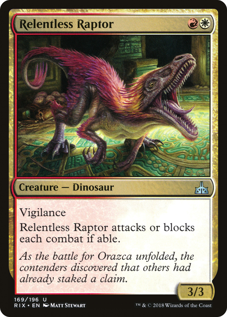 Relentless Raptor [Rivals of Ixalan]-1