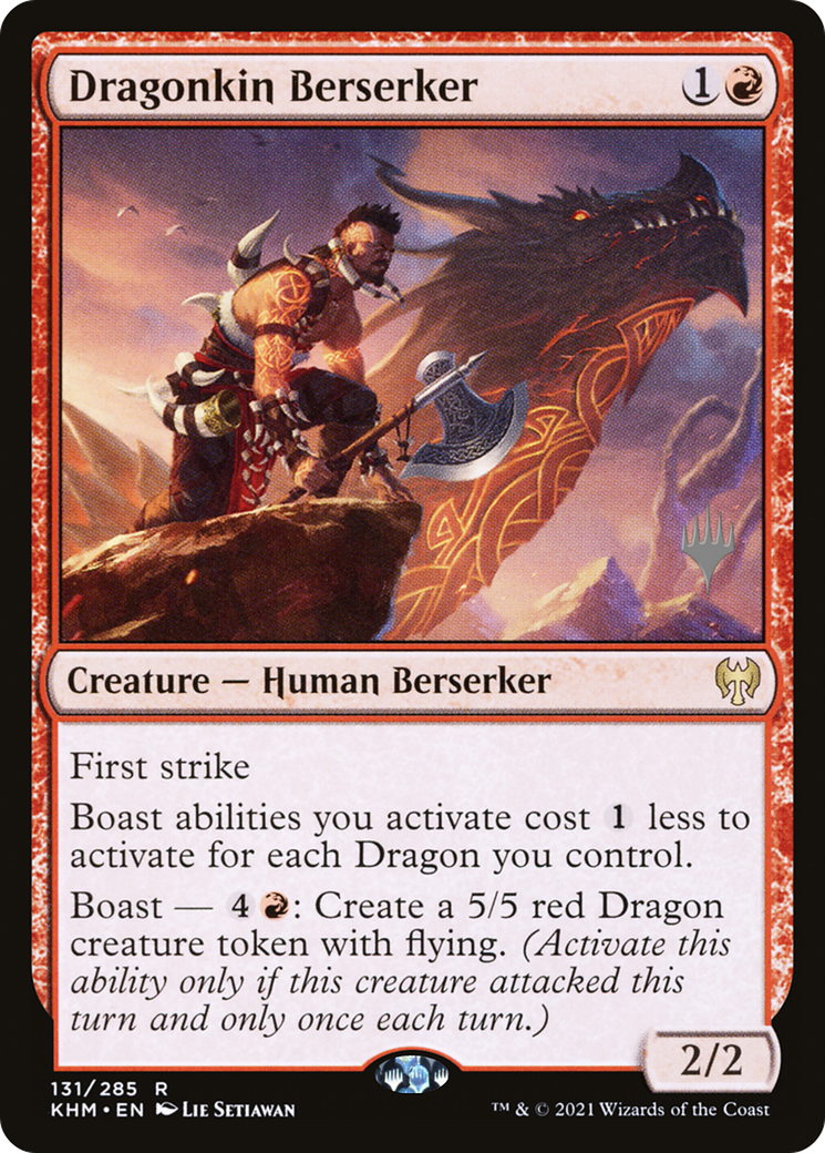 Dragonkin Berserker (Promo Pack) [Kaldheim Promos]-1