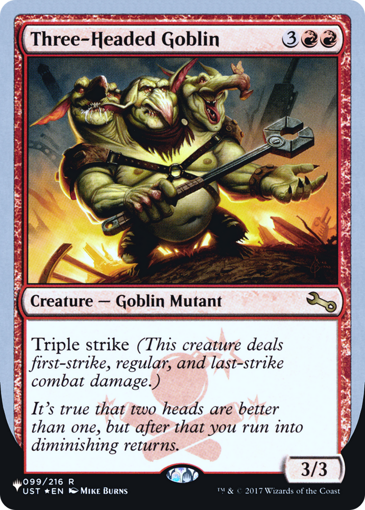 Three-Headed Goblin (Unfinity Foil Edition) [The List]-1