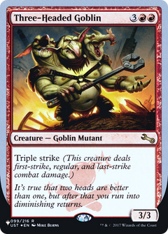 Three-Headed Goblin (Unfinity Foil Edition) [The List]-1
