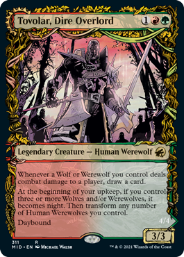 Tovolar, Dire Overlord // Tovolar, the Midnight Scourge (Showcase Equinox) [Innistrad: Midnight Hunt]-1