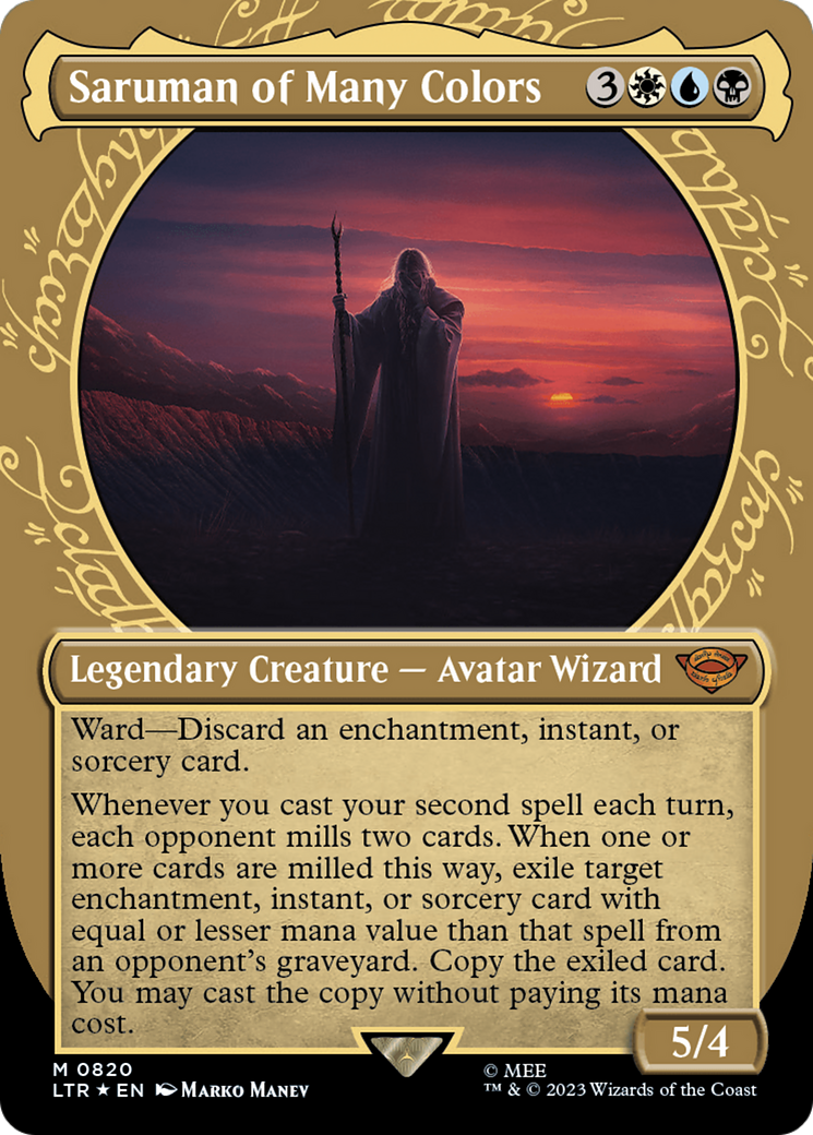 Saruman of Many Colors (Showcase) (Surge Foil) [The Lord of the Rings: Tales of Middle-Earth]-1