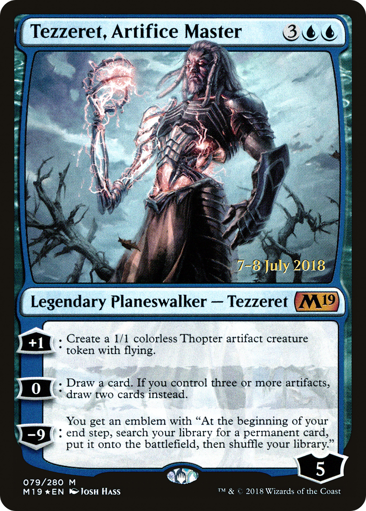 Tezzeret, Artifice Master [Core Set 2019 Prerelease Promos]-1