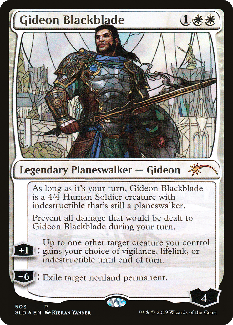 Gideon Blackblade (Stained Glass) [Secret Lair Drop Promos]-1