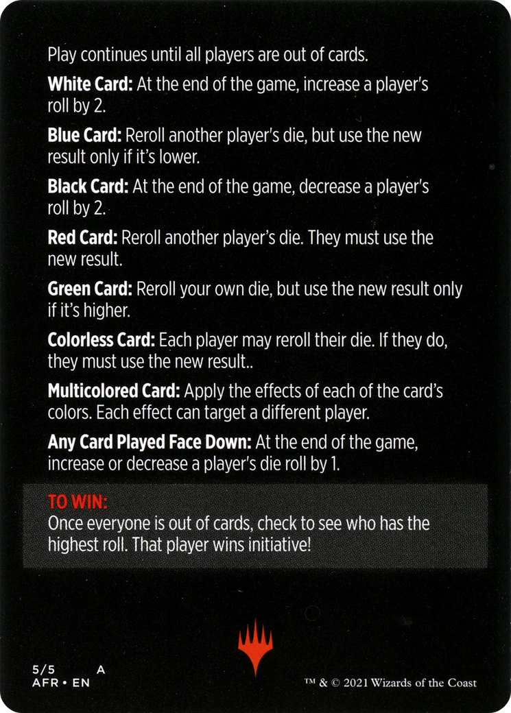 Roll for Initiative // Roll for Initiative (cont'd) (MAFR-005) - Adventures in the Forgotten Realms Minigames Foil-2