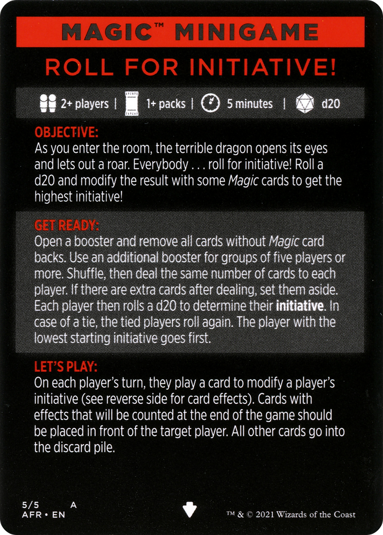 Roll for Initiative // Roll for Initiative (cont'd) (MAFR-005) - Adventures in the Forgotten Realms Minigames Foil-3