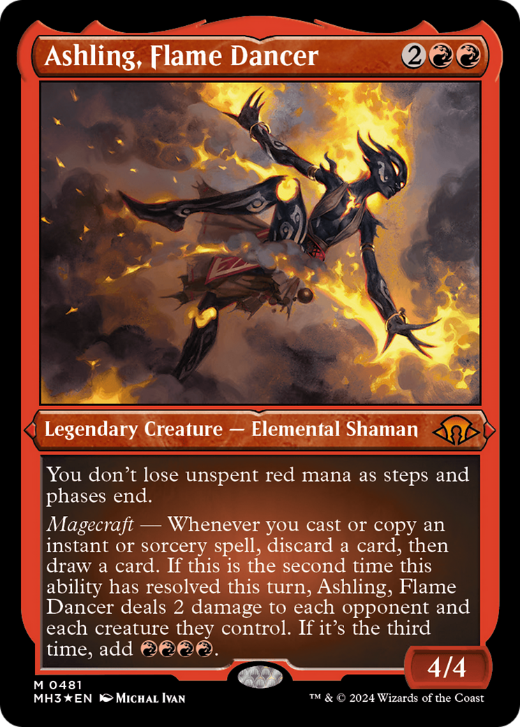 Ashling, Flame Dancer (Foil Etched) [Modern Horizons 3]-1