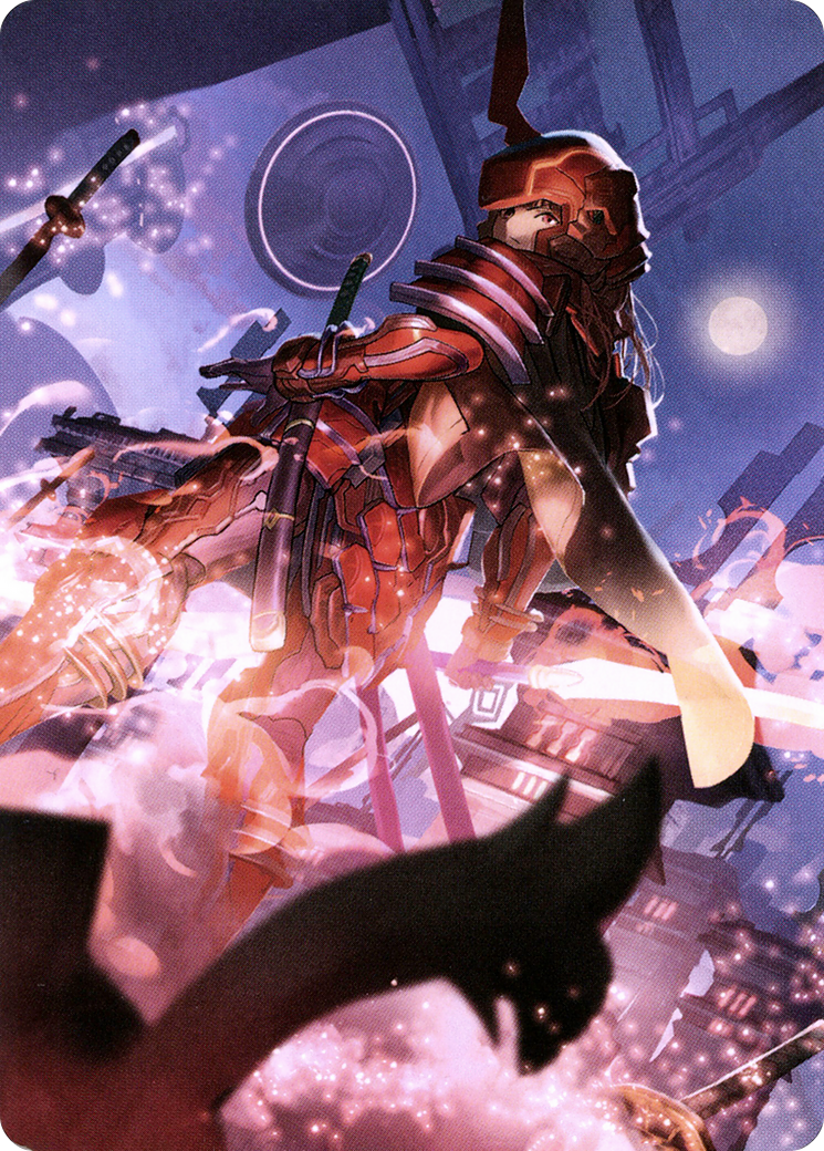 Peerless Samurai // Peerless Samurai (ANEO-063) - Neon Dynasty Art Series (Borderless) Foil-1