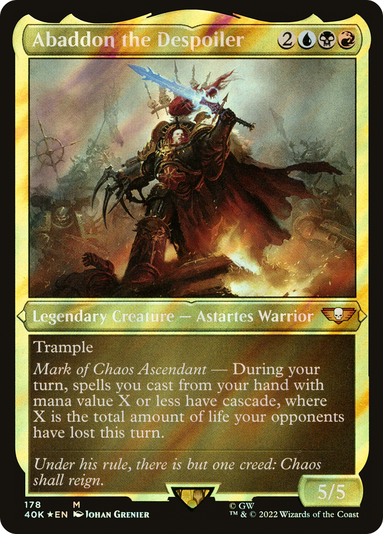 Abaddon the Despoiler (Display Commander) (Surge Foil) [Warhammer 40,000]