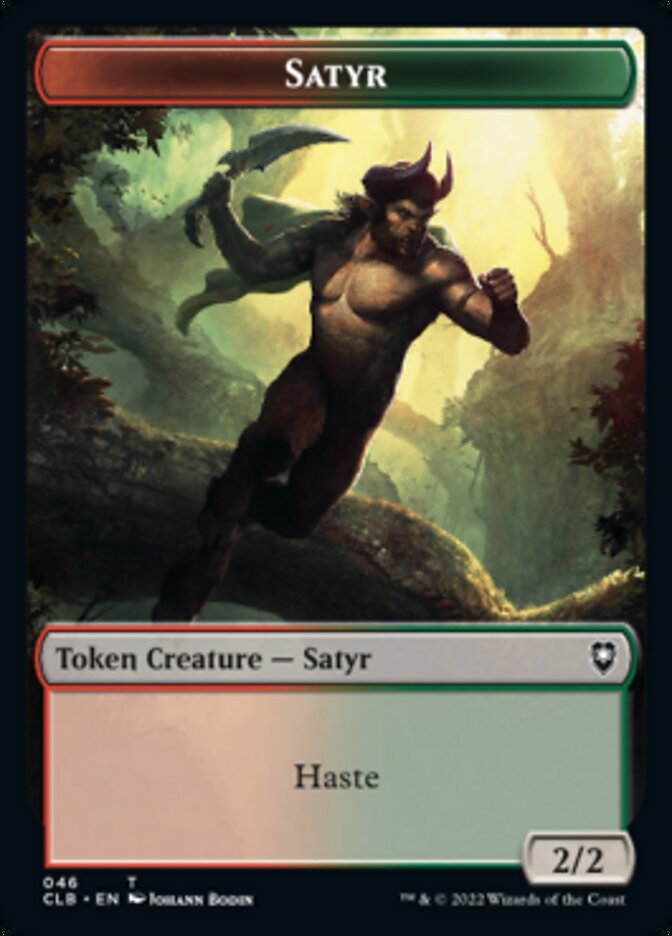 Satyr // Beast Double-Sided Token [Commander Legends: Battle for Baldur's Gate Tokens]-1