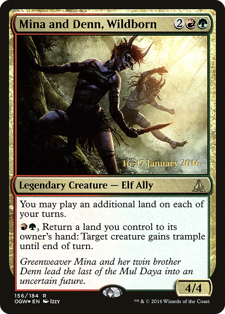 Mina and Denn, Wildborn [Oath of the Gatewatch Prerelease Promos]-1