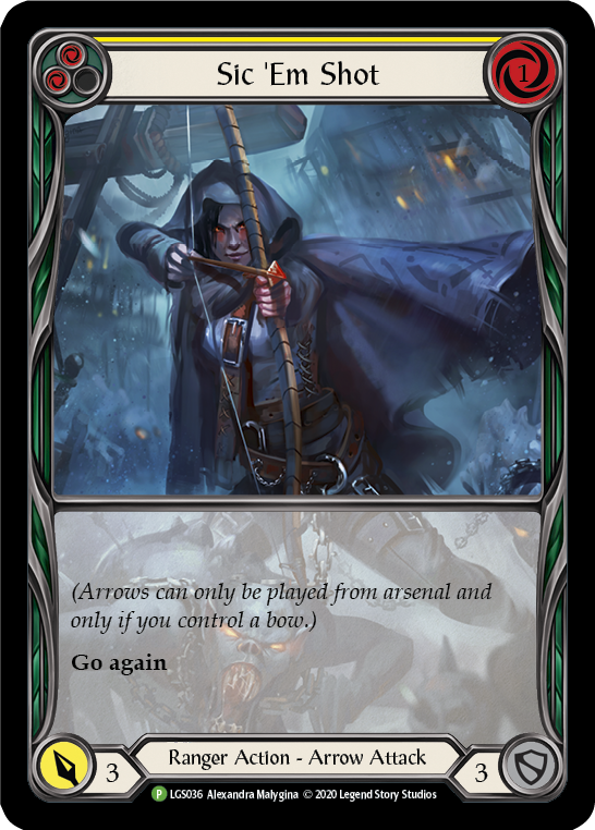 Sic 'Em Shot (Yellow) [LGS036] (Promo)  Rainbow Foil-1