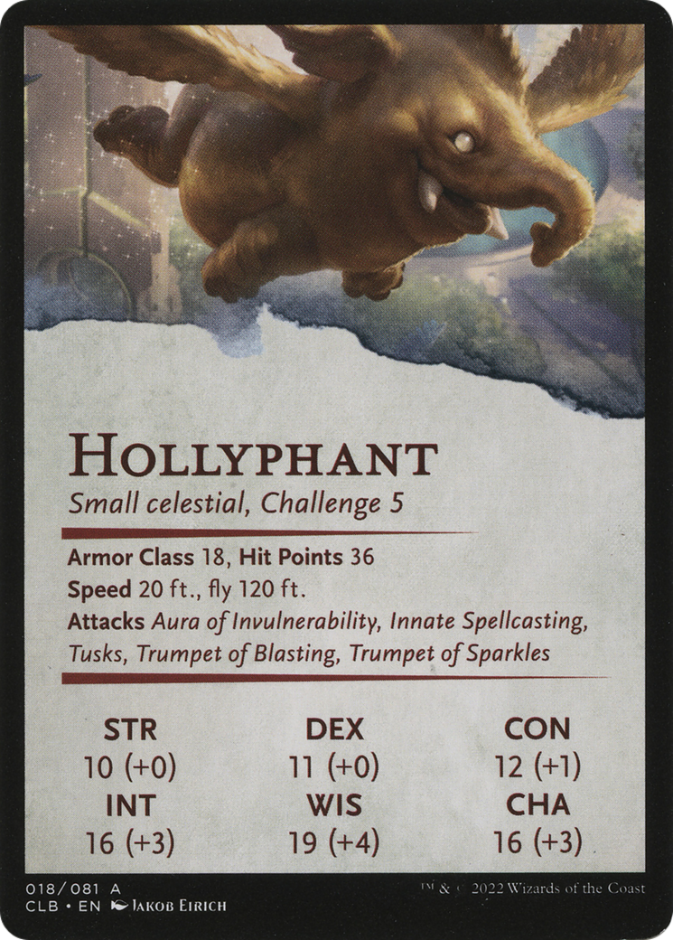 Lulu, Loyal Hollyphant // Lulu, Loyal Hollyphant (ACLB-018) - Battle for Baldur's Gate Art Series (Borderless) Foil-2