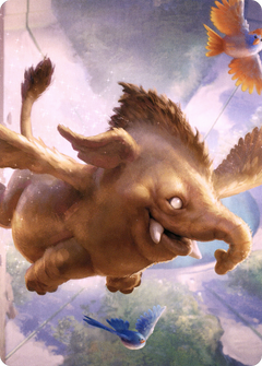 Lulu, Loyal Hollyphant // Lulu, Loyal Hollyphant (ACLB-018) - Battle for Baldur's Gate Art Series (Borderless) Foil-3