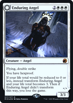 Enduring Angel // Angelic Enforcer [Innistrad: Midnight Hunt Prerelease Promos]-3