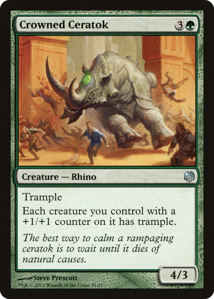 Crowned Ceratok [Duel Decks: Heroes vs. Monsters]-1