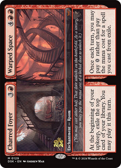 Charred Foyer // Warped Space [Duskmourn: House of Horror Prerelease Promos]-1