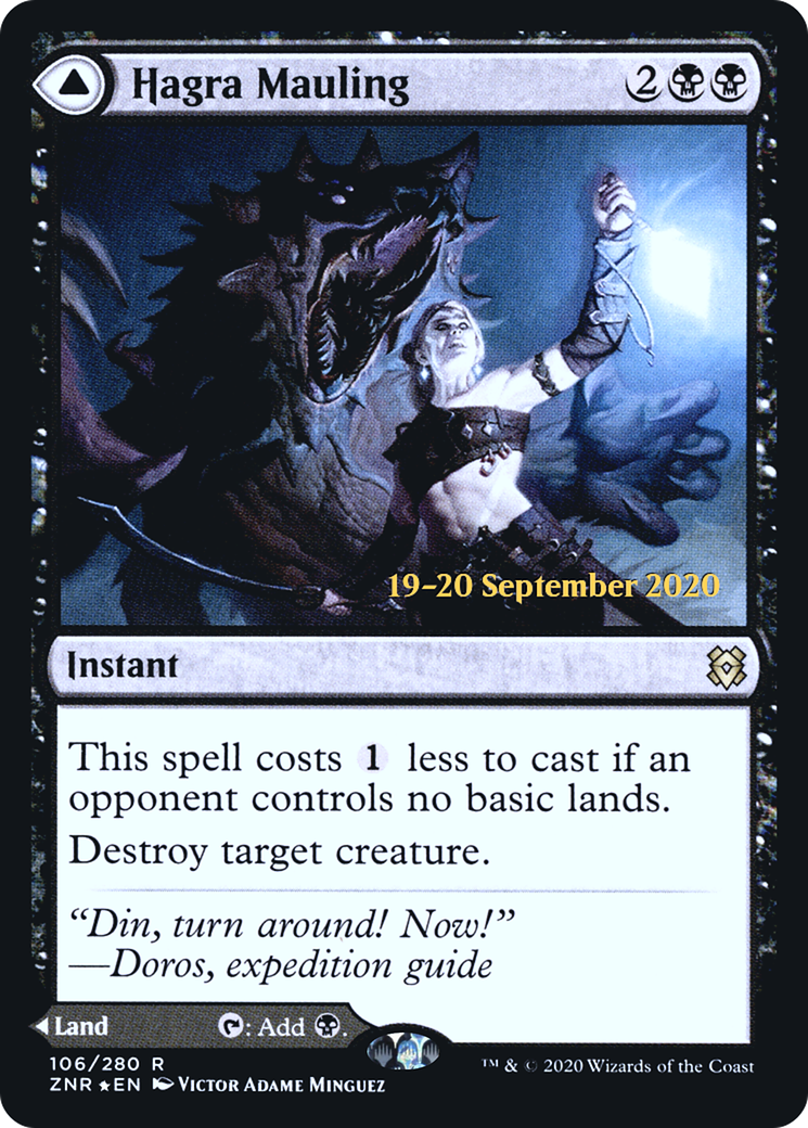 Hagra Mauling // Hagra Broodpit [Zendikar Rising Prerelease Promos]-3